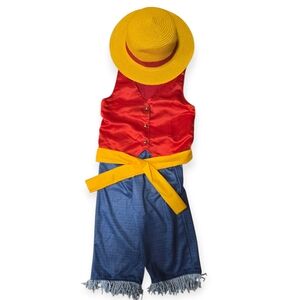 Kids Pirate Costume with Hat - Red, Blue, and Yellow